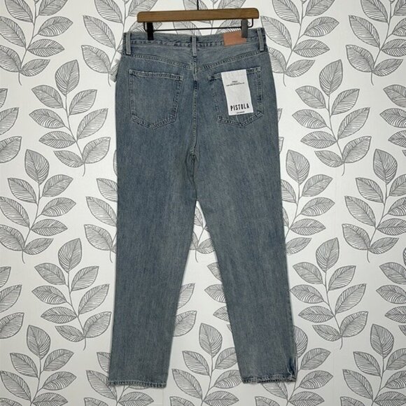 Pistola Blue Jeans NWT Presley High Rise Relaxed Roller Size 30 - Picture 5 of 9